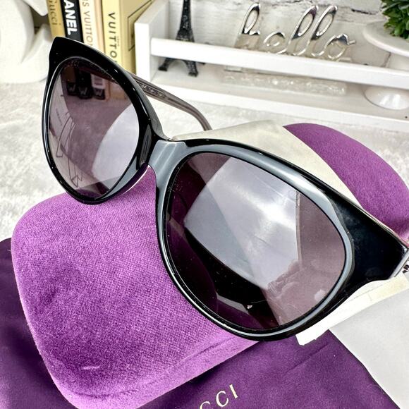 Gucci GG emblem Woman Sunglasses BRAND NEW GG0081SK 56mm Black Cat Eye frames main image 7